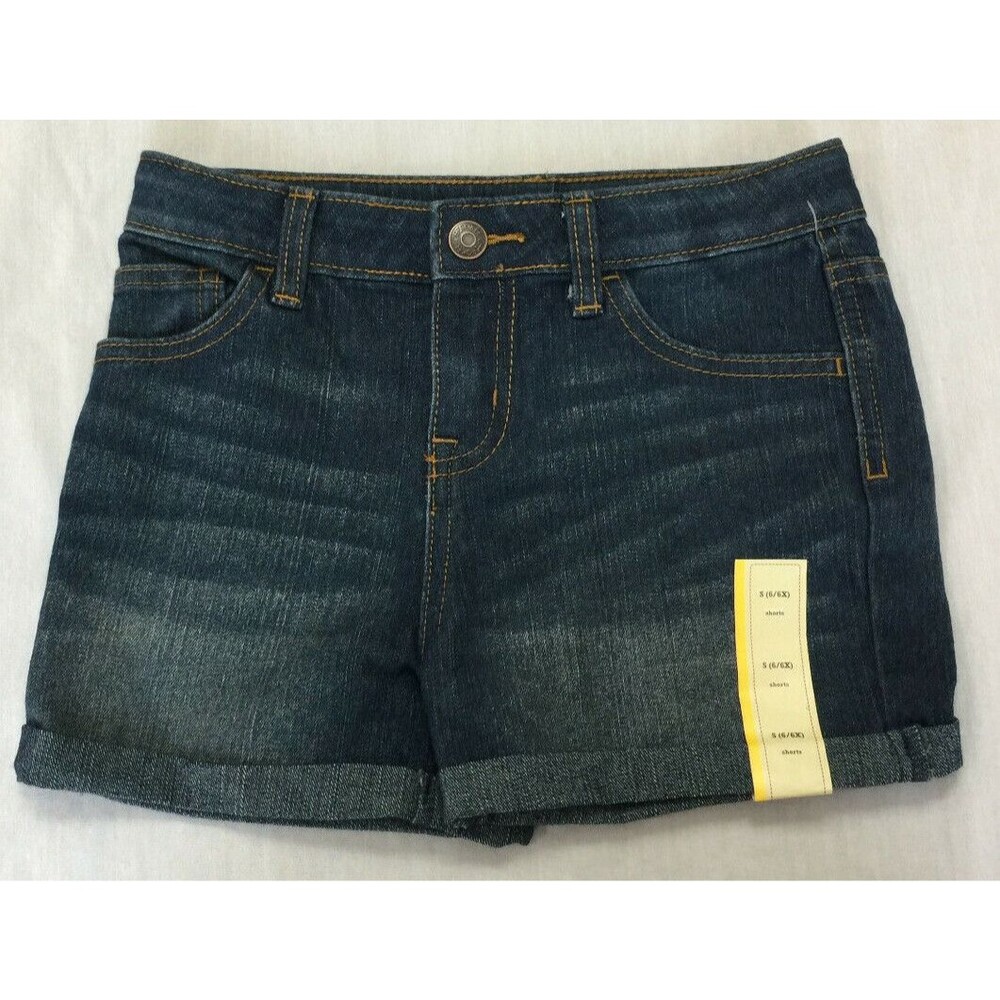NWT CHEROKEE GIRLS JEANS SHORTS SIZE S 6-6X